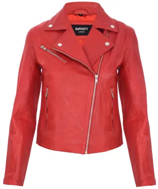 Smarte Damen-Bikerjacke aus Leder – Matlock