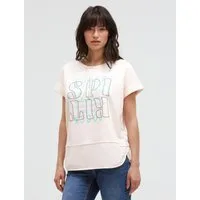 SOCCX Rundhalsshirt mit Seitenschlitze