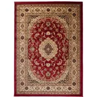 Mazovia Orientteppich Oriente Teppich - Traditioneller Teppich Orient Rot Beige, 60 x 100 cm, Geeignet für Fußbodenheizung, Pflegeleicht, Wohnzimmerteppich