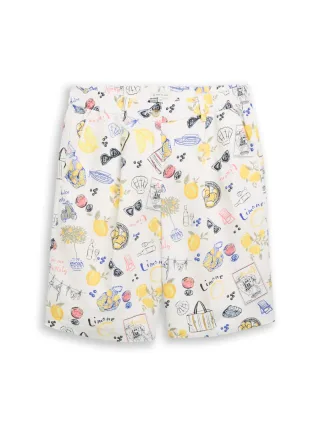 Tom Tailor - Bermuda-Shorts gelb/weiß - Gr. - 36