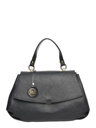 Roberta M Schwarz Rindsledertasche