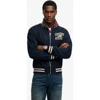 Superdry Parka TWILL VARSITY BOMBER JKT aus Baumwollmischung, mit Relaxed Fit, hoch geschlossener Ausschnitt