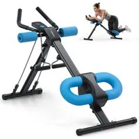 MERACH Bauchtrainer Multifunktionale Bauchtrainer für Zuhause, Bauchmuskeltrainer (LCD-Display, einstellbare Schwierigkeitsstufen, Glattes Gleiten, 5 Höheneinstellungen, 2 Neigungs Swinkel, ergonomisch, hoher Komfort), Ganzkörpertraining, klappbare T