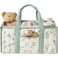 Zaewry Aufbewahrungskorb Windel-Aufbewahrungskorb, Windeltasche mit Blumenmuster, Modische Wickeltasche, multifunktionaler Aufbewahrungskorb