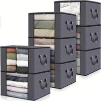 Meri-Home Aufbewahrungstasche 90L Kleider aufbewahrung mit Reißverschluss Unterbett,Box,Bettdecken (6-tlg)