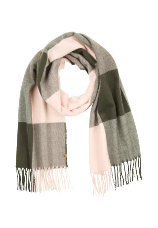 camel active - Karoschal mit Fransen mauve pink - Gr. - OS