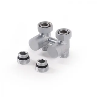 Terma Absperr-Verbunddurchgangsventil 50mm SC GW 3/4" (GZ 1/2")-GZ M22x1,5 , TGEOST002, Silber TGEOST002