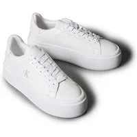 Calvin Klein Jeans FLATFORM LACE UP LTH MG Plateausneaker Schnürschuh, Halbschuh, Freizeitschuh mit CK-Logo