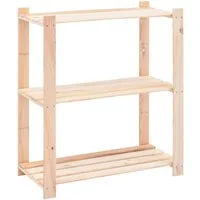 vidaXL Schwerlastregal Lagerregal mit 3 Böden 80×38×90 cm Kiefer Massivholz 150 kg, 1-tlg.