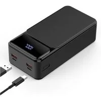 Pdgrid 50000mAh 22.5W Schnellladung Große Kapazität Tragbare Powerbank 23A 50000 mAh, 4 Anschlüsse, für iPhone, Samsung, iPad