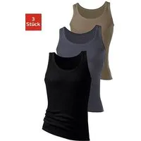 H.I.S Tanktop Feinripp (Packung, 3-tlg) aus weicher Baumwollqualität