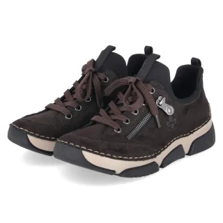 Rieker Low Sneaker  Braun - Gr. 36 -  Leder und Textil