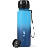 720°DGREE Trinkflasche Trinkflasche uberBottle softTouch mit Sieb sky blue/sapphire blue 0,5l