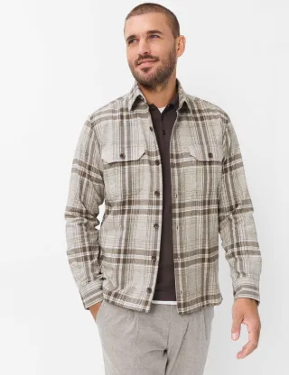 Brax Herren Hemd Style KAY chocolate, dunkelbraun, Gr. XXXL