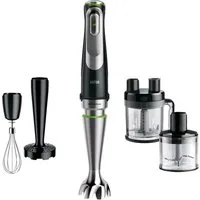 Braun Stabmixer MultiQuick 9 MQ 9187XLI - 1200W, Stufenlos, Dynamische Klinge, 1200 W, Spritzschutz, Extra Mahlklinge, 2 Modi + Pulsfunktion, Küchenmaschine