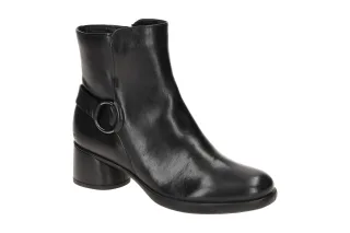 Ecco 22251301001 Schwarz Damen Stiefeletten Ankle Boots Echtleder Dual Fit