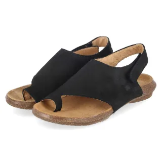 El Naturalista Zehentrenner-Sandalen WAKATAUA  Schwarz - Gr. 37 -  Echt Leder