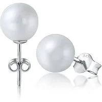 Kim Johanson Paar Ohrstecker Perle 10mm (2-tlg), 925 Silber