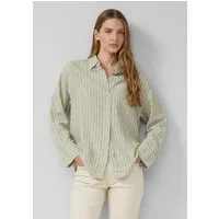 s.Oliver Langarmbluse Bluse Gestreifte Bluse aus Leinenmix