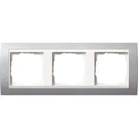 Abdeckrahmen 3fach Aluminium aluminium, Retail