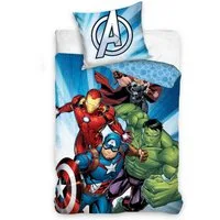 Carbotex Bettwäsche Marvel Avengers - Wende-Bettwäsche-Set, 135x200 & 80x80, Baumwolle, 100% Baumwolle