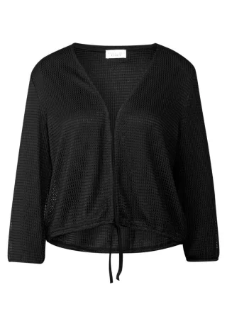 Street One - Offene Mesh-Jacke schwarz - Gr. - 36