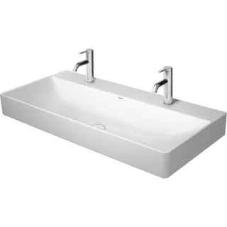 Duravit DuraSquare Waschtisch 2353100072 weiss, 100x47cm, geschliffen, 2 Hahnlöcher