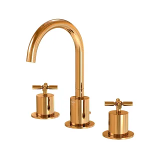 Steinberg Serie 250 3-Loch-Waschtischarmatur m. Ablaufgarnitur, rose gold, 2502000RG 2502000RG