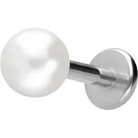 PIERCINGLINE Piercing-Set Titan Labret mit Innengewinde SYNTHETISCHE PERLE (Labrets, 1-tlg)