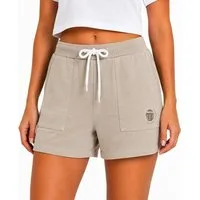 SUBLEVEL Shorts Damen Sweat Bermudas kurze Hose Baumwolle Hotpants Sommer Hose Leichte Sweat Bermuda mit Kordel, Hotpant