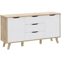 FORTE Sideboard Vankka Anrichte (B/H/T 149,1/76,7/41,7 cm), Sideboard, ca. 150 cm breit, Türen, Schubkästen, Echtholzbeine