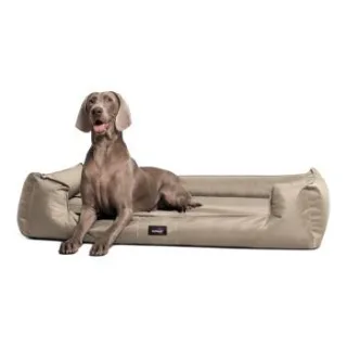 Tierlando GOOFY - Orthopädisches Hundebett aus Polyester inkl. Matratzenschoner beige 1,1 m, 22 cm, 90 cm