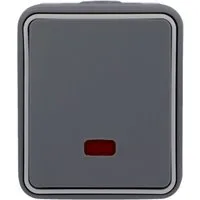 UNITEC Steckdose Unitec Kontrollwechselschalter Feuchtraum Mini