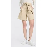 BOSS ORANGE Shorts Tulina Premium Damenmode mit Ösen-Gürtel, Paperbag-Stil