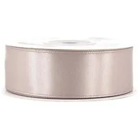 Creativery Satinband, Satinband 25mm x 25m Rolle Taupe