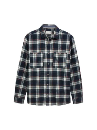 Tom Tailor - Comfort Fit Flanell-Hemd mit Karomuster navy multicolor check - Gr. - XL