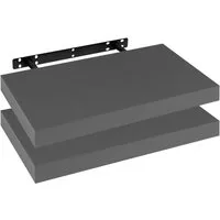 Woltu Wandregal, 2er-Set Wandboard CD DVD Regal Bücherregal Holz Board