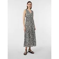comma Midikleid Kleid Maxikleid mit Leo-Muster und Raff-Details