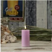 Deluxe Homeart LED-Kerze LED Kerze Mia Echtwachs 3D Flamme flackernd H: 10cm D: 5cm lavendel (1-tlg)