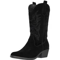Salinyang Damen Westernstiefel mit Stickerei und Blockabsatz Cowboy Stiefelette