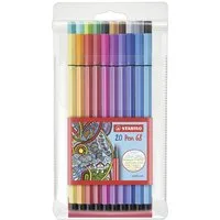 STABILO Faserstift STABILO Pen 68 Filzstift - 1 mm - 20er Set - Kunststoffetui