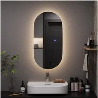 Vicco Badspiegel Miral, Glas, 80 x 40 cm mit Backlight Beleuchtung (1-St)