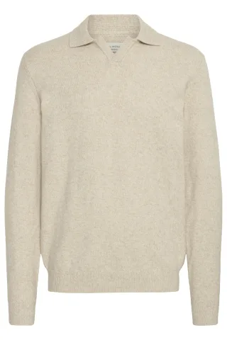 Casual Friday - CFKARL polo knit light sand melange - Gr. - M