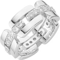 GIORGIO MARTELLO MILANO Silberring mit weißen Zirkonia, Silber 925