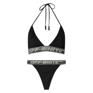 Off White - Bikini für Damen (Schwarz)