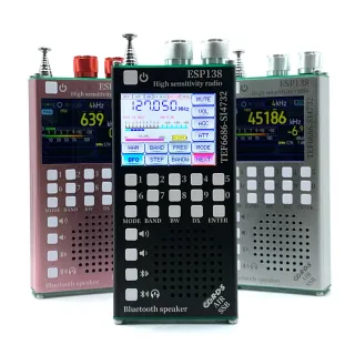 AMNVOLT SI4732 TEF6686 Dual-system Full-Band Radio FM AM SSB Air Band Receiver + TEF6686 FM Receiver 2-in-1 Handheld Rad