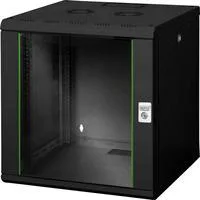 Professional Wandgehäuse Unique Serie - 600x600 mm (BxT), IT-Schrank schwarz, 12 Höheneinheiten