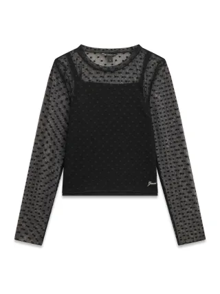 Guess Kids - PLUMETIS LS T-SHIRT DOTS PLUMETIS BLA - Gr. - 10