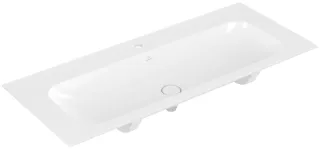 Villeroy & Boch Schrankwaschtisch Finion 4164 1200x500mm mittl HL dgest o ÜL eck Weiß Alpin C+, 4164 4164C2R1
