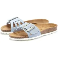 Elbsand Sandale, Mule, offener Schuh, Sommerschuhe, Lederpantolette Pantolette aus Leder mit weichem Korkfußbett